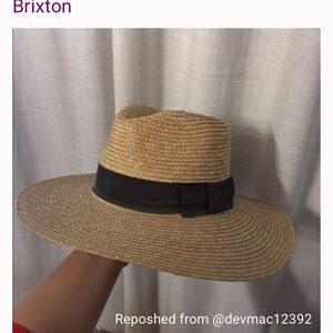 Brixton Natural Straw Hat with Dark Band